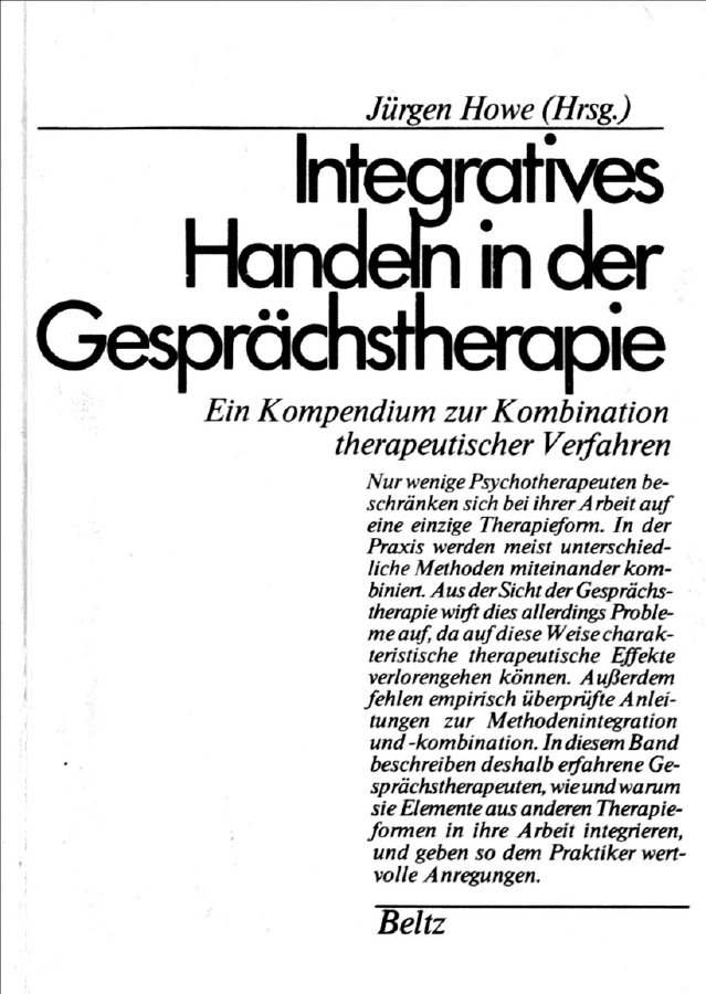 Integratives Handeln in der Gesprächspsychotherapie